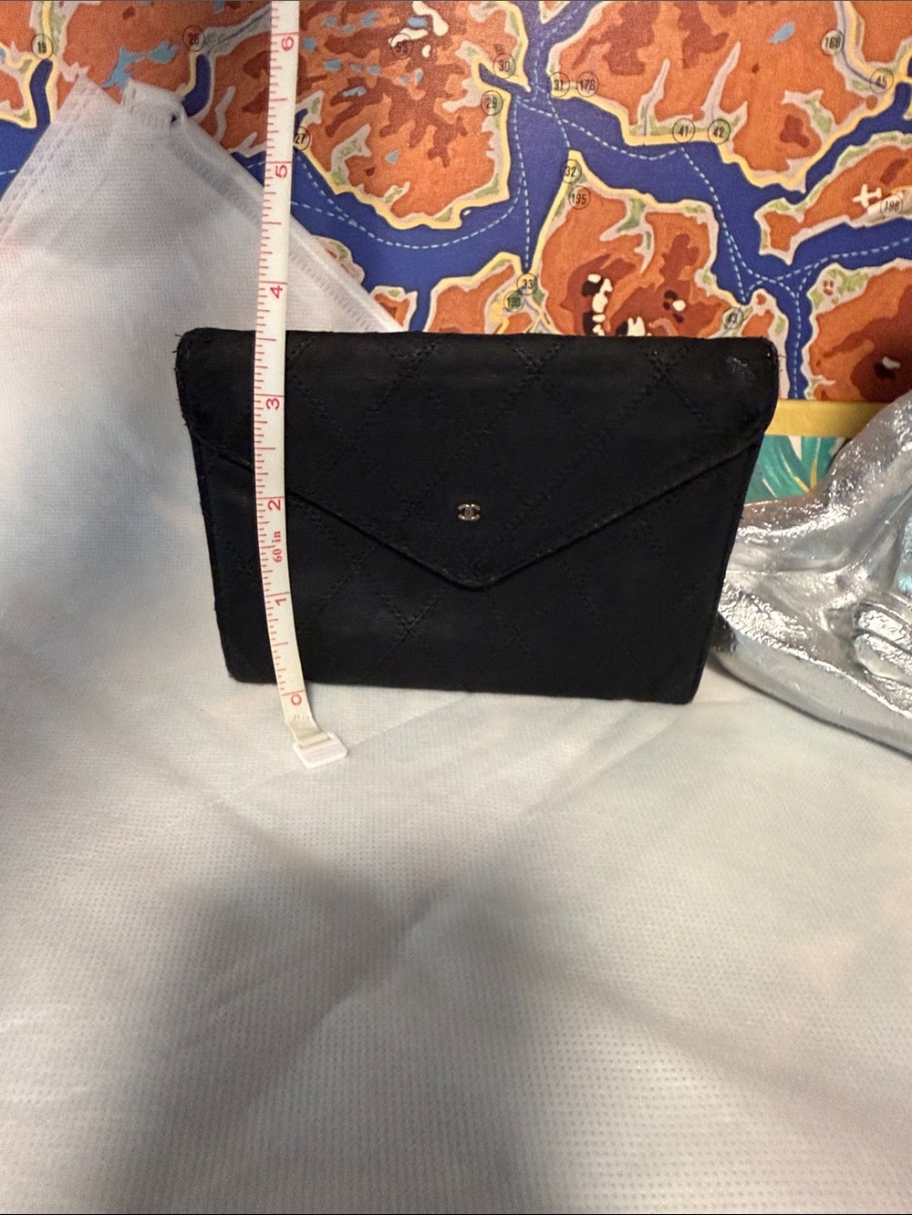 CHANEL Black Quilted Envelope Wristlet Clutch - Picture 11 of 11